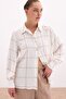 Embroidery Detailed Viscose Shirt - Beige - 5
