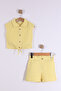 Girl's Muslin Shirt Shorts Suit - 2