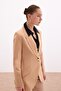 Button Detailed Long Jacket - Camel