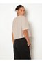 Women's Relaxed Cut Crew Neck Crop T-Shirt - 2