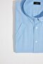 Men's Plus Size Short Sleeve Lapel Button Cotton Pocket Solid Blue Shirt - 4