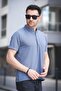 قميص رجالي من Cole Slim Fit مرن من الليكرا بنصف أزرار وأكمام قصيرة وياقة محايدة
