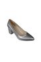 Yazkis women's black leather 5cm heeled evening wedding engagement mother shoes