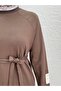 Amine Sleeve Label Detailed Dress-Eu2400 Milky Coffee - 2