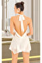 Backless White Mini Dress - 2