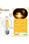 2 Pack E27 0-100% Smooth Dimmable LED Edison Bulbs, 2700K Warm White, 8W - 4