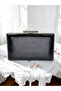 New Model Black Color Shiny Patterned Chain Strap Handle Women's Evening Dress Bag Wedding Engagement Graduation - 2