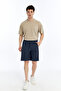 Men's Parachute Thin Fabric Comfortable Fit Hidden Zipper 3 Pocket Shorts