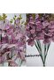 Artificial 16 Branches Lilac Wet Eucalyptus Plant 47 cm Vase Flower Pot Decor Ornament