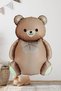 Brown Teddy Bear Foil Balloon with Bow Tie & Set of 10 Eucalyptus Shades Balloons – Natural and Stylish Party Ornament - 4