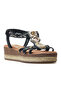 Woman's stone detailed daily sandal 25y 25y171 z black - 4