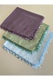 3 Pcs Handwork Handwork Edge Beaded Writing Cheesecloth Dowry Gift 100X100 cm