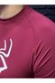 Slim Fit Men's T-Shirt - Burgundy Colored Compression Model - 3