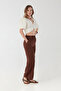 Elastic Waist Pocket Linen Trousers - 3