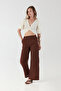 Elastic Waist Pocket Linen Trousers