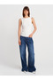 10764 Boat Neck Ribbed Knitwear Blouse-Ecru - 4