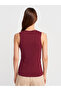 21080 V-Neck Sleeveless Ball-Open Burgundy - 2
