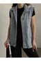 Women's Hooded Denim Jean Jeans Vest - 5
