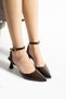 Brown Patent Leather Heeled Shoes (7cm)