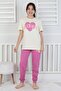 Dreamer Heart Printed Girl's Pajama Set