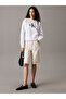 Calvin Klein Women White Relaxed Monogram French Terry Sweatshirt - 4