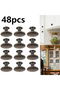 12pcs Brass Vintage Drawer Handle Antique Bronze Cupboard Door Pull Knob Round Zinc Alloy Dresser Kn