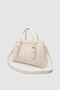 Yenvi Belt Detailed Cross Strap Hand and Arm Bag Cream - 4