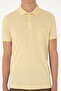 Men's Slim Fit Flowy Polo Neck Light Yellow T-Shirt 50299538-Vr183 - 6