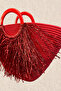 - Ayşe 4723 3884 Handmade Tress Rope Round Handle Metallic Rope Tassel Detailed Beach Bag - - 2
