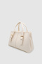 Yenvi Belt Detailed Cross Strap Hand and Arm Bag Cream - 2
