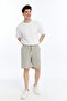 Men's Parachute Fabric Casual Woven Bermuda Shorts with Side Pockets