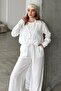 Chrush Short Shirt with Singlet and Necklace Accessories White 9353 - 3