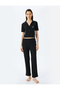 Button detail shirt-collar pajama set. - 3