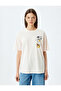 Cat Printed Crew Neck Short Sleeve Comfortable Fit T-Shirt - 3