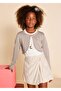 Girl's Knitted Cardigan Beige 332 - 2