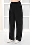 Shallow Pleated Women's Pants with Wide Legs - 2