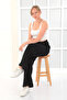 Shallow Pleated Women's Pants with Wide Legs - 6