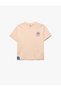 Cotton Label Detailed Short Sleeve Crew Neck Printed T-Shirt