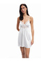 Strappy V-Neck Stone Bridal Satin Nightgown