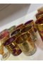 Esterhomedecor Set of 6 Hand-Painted Gold Gilded Whiskey Glasses - 8