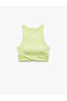 Slim Fit Sleeveless Crew Neck Sports Bra - 4