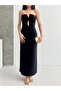 Black Strapless Bow Detailed Dress - 3