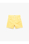 Cotton Denim Shorts with Pocket Detail