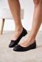 Glamo Bow Detailed Genuine Leather Ballerinas - 5