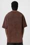 Washable Basic Oversize T-Shirt Brown - 5