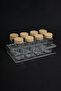 Eron 105 Cc Set of 8 Two Row Spice Rack – Bamboo Lid, 3 mm Plexi Stand - 5
