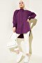 Women Sleeve Ribbed Tunic Shirt
