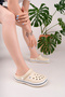 Beige Women's Strap Detail Casual Comfortable Slippers - 2