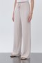 Women's Ribbed Waist Trousers -32224Pnt - Beige - 2