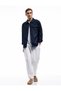 Long Sleeve Buttoned Linen Shirt Jacket with Flap Pocket Detail - 2